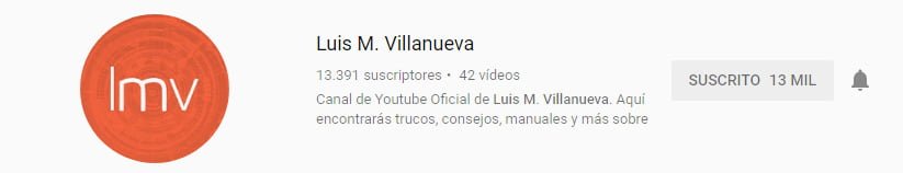 Canal de youtube sobre marketing digital de Luis Villanueva
